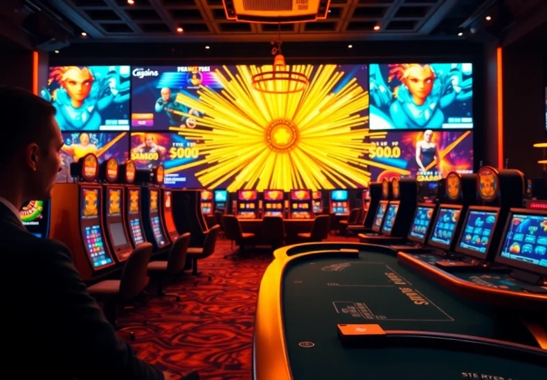 Experience thrilling gameplay at Canadian casinos online with a vibrant virtual casino environment.