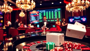 Experience excitement with nep rijbewijs kope amidst a luxurious casino atmosphere featuring a roulette table and poker chips.