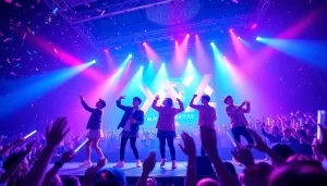 BTS news highlights vibrant concert performance featuring energetic idols and enthusiastic fans.