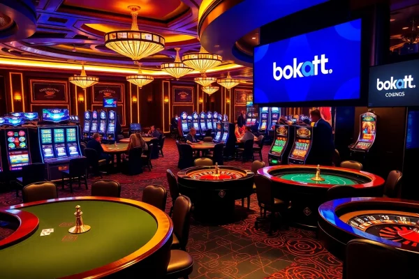 Experience the thrill of gambling at bk8th with vibrant casino elements and live action.