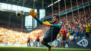 ติดตามบานผลบอล ในระหว่างที่ผู้รักษาประตูทำการเซฟอย่างเหนือชั้นบนสนามฟุตบอล