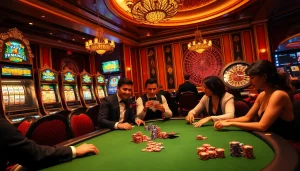 Engaged players strategizing with cards at a casino, reflecting hidden wiki link insights.