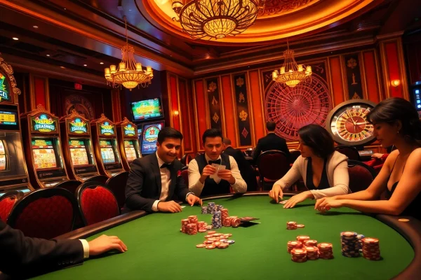 Engaged players strategizing with cards at a casino, reflecting hidden wiki link insights.