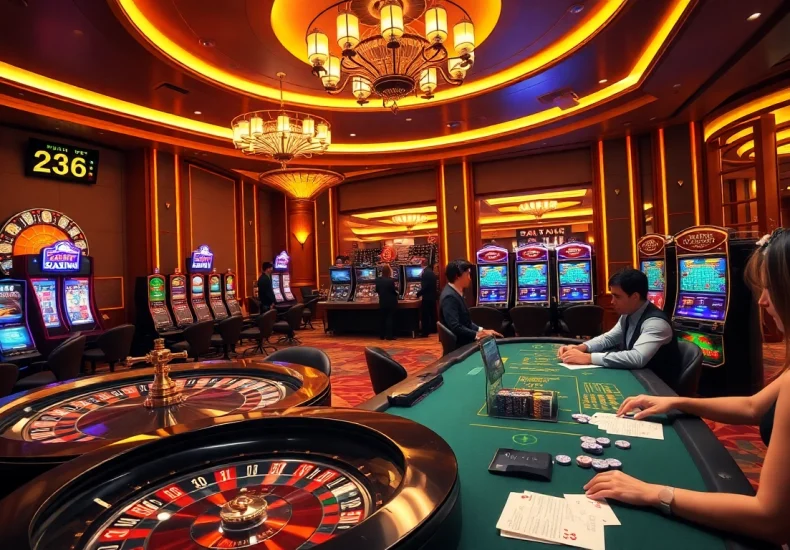 Engaged players enjoying exciting table games at nhà cái vua99 casino.