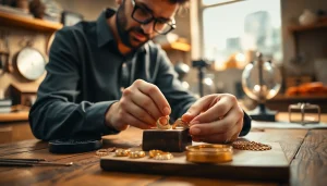 Valuta con precisione il compro oro in un laboratorio di gioielleria.