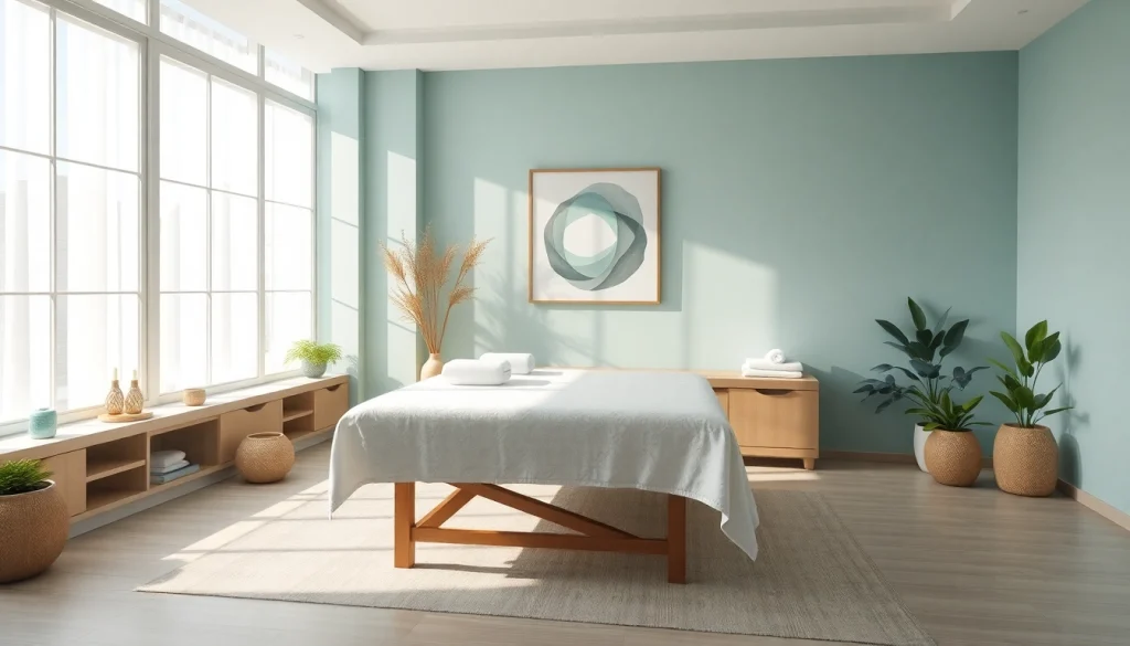 편안한 장식과 자연광이 있는 하남마사지 치료실