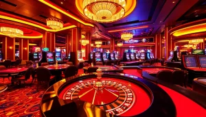 Menangkan hoki77 di meja permainan kasino yang glamour dan penuh warna.